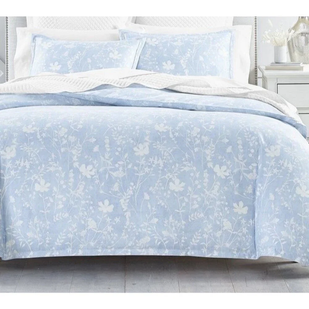 Charter Club Sleep Luxe 800 TC Twin  Printed Cotton 2 Pc. Duvet Cover Set